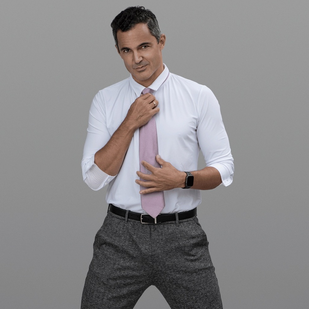Stretch dress shirt -white